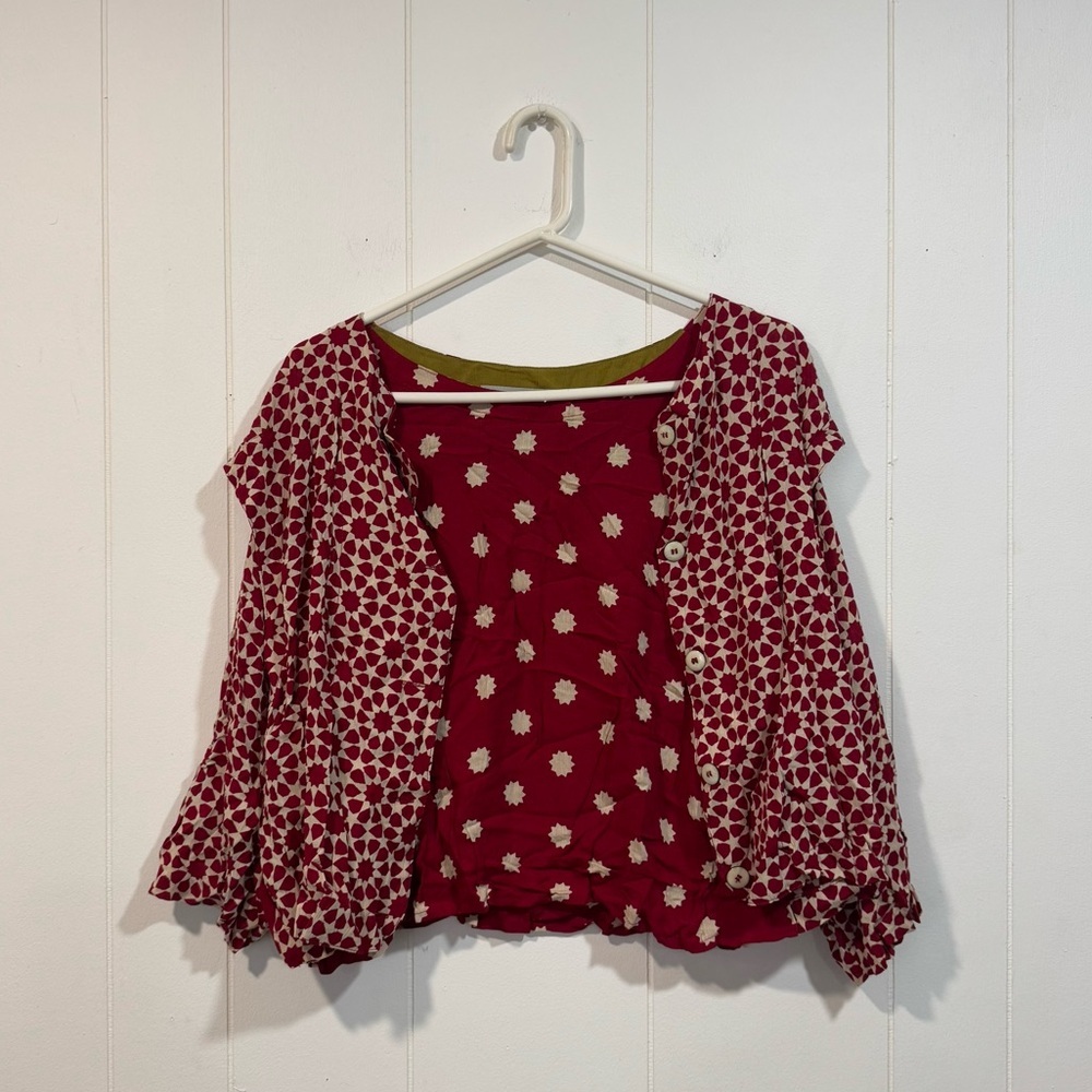 Vintage Platinum Dorothy Schoelen Built In Tank Button Up Top
